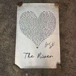 Bruce Springsteen The River 36x24 Music Lyric Poster
